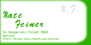 mate feiner business card